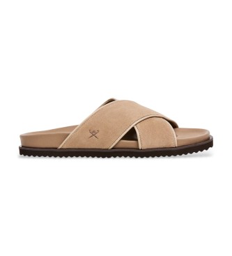 Hackett London Su�de Mikonos beige sandalen