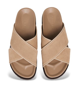 Hackett London Su�de Mikonos beige sandalen