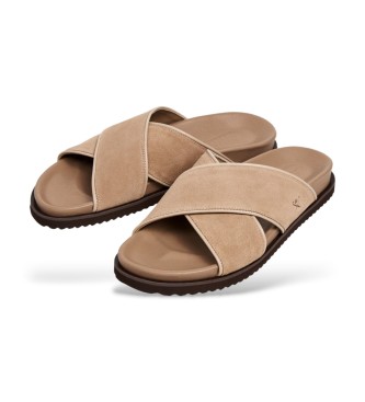 Hackett London Su�de Mikonos beige sandalen