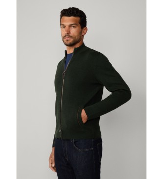 Hackett London Cardigan Milano verde scuro