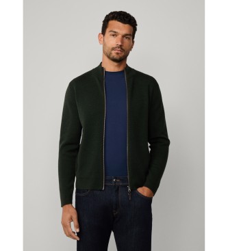 Hackett London Cardigan Milano verde scuro