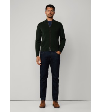Hackett London Cardigan Milano verde scuro
