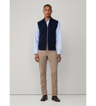 Hackett London Milano Knit Vest navy