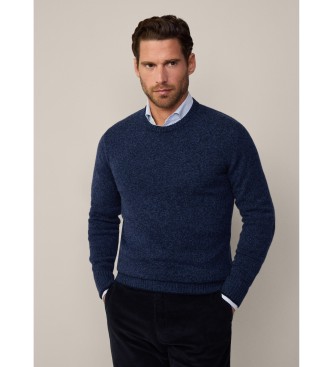 Hackett London Maglione Mouline blu scuro