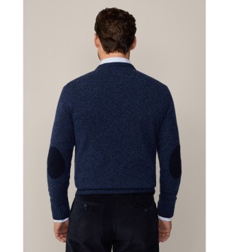 Hackett London Maglione Mouline blu scuro