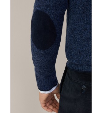 Hackett London Maglione Mouline blu scuro