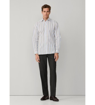Hackett London bengala fit tailored striped shirt branco, verde