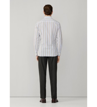 Hackett London bengala fit tailored striped shirt branco, verde