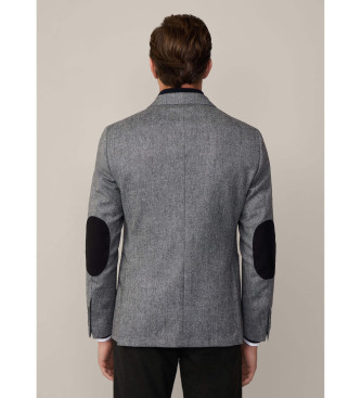 Hackett London Grijze Multi Trim blazer