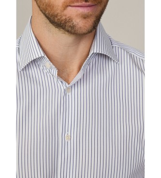 Hackett London Chemise  rayures bleu marine