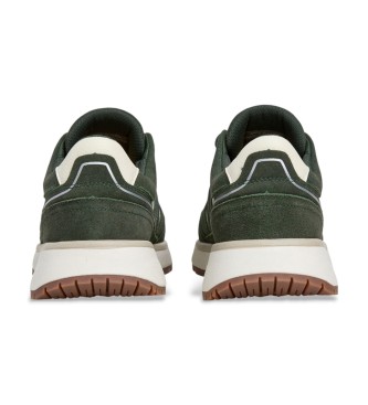 Hackett London Leather Sneakers Otto Run green
