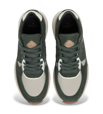 Hackett London Leather Sneakers Otto Run green