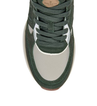 Hackett London Leather Sneakers Otto Run green