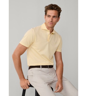 Hackett London Polo piqu� oxford fit cl�sico amarillo