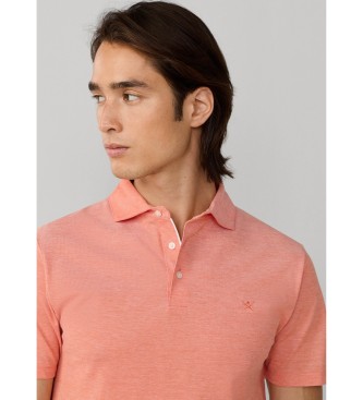 Hackett London Polo piqu� oxford fit cl�sico naranja