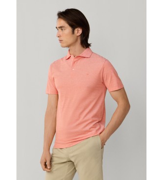 Hackett London Polo piqu� oxford fit cl�sico naranja