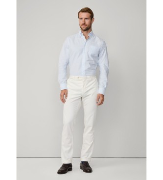 Hackett London Oxford gestreept overhemd blauw
