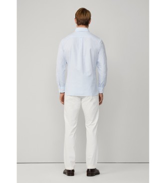 Hackett London Oxford gestreept overhemd blauw