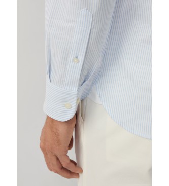 Hackett London Oxford gestreept overhemd blauw