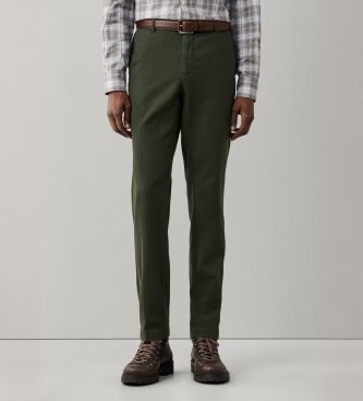 Hackett London Pantalón Brushed Cott Twill verde