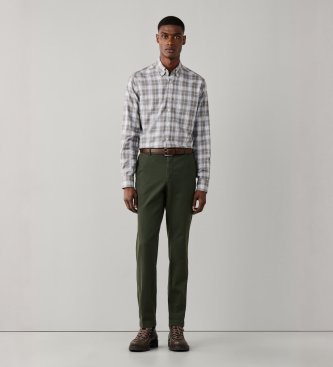 Hackett London Pantalón Brushed Cott Twill verde