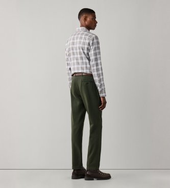 Hackett London Pantalón Brushed Cott Twill verde