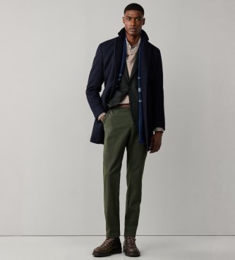 Hackett London Pantalón Brushed Cott Twill verde