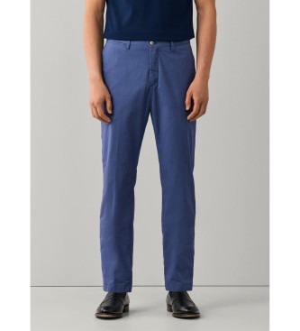 Hackett London Kensington fit slim struktureret chinos bukser i blå