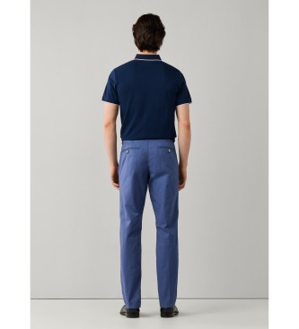 Hackett London Kensington fit slim struktureret chinos bukser i blå