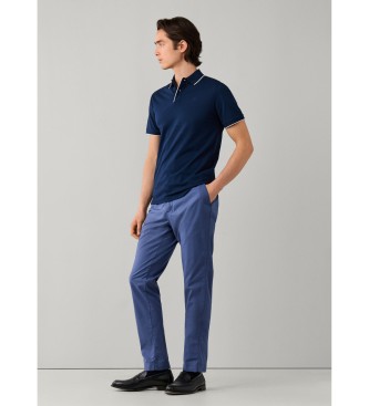 Hackett London Kensington fit slim struktureret chinos bukser i blå