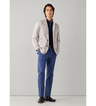 Hackett London Kensington fit slim struktureret chinos bukser i blå