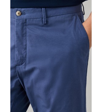 Hackett London Kensington fit slim struktureret chinos bukser i blå