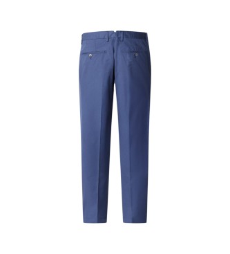 Hackett London Kensington fit slim struktureret chinos bukser i blå