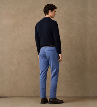 Hackett London Calça chino Heritage Ken azul
