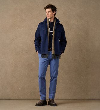 Hackett London Calça chino Heritage Ken azul