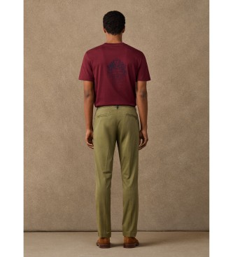 Hackett London Chino-Hose Heritage Ken olivgrün
