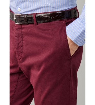 Hackett London Pantalón chino Kensington burdeos