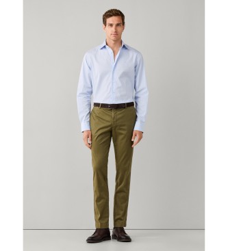 Hackett London Pantalón chino Kensington verde oliva