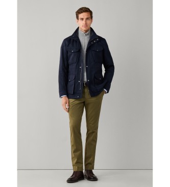 Hackett London Pantalón chino Kensington verde oliva