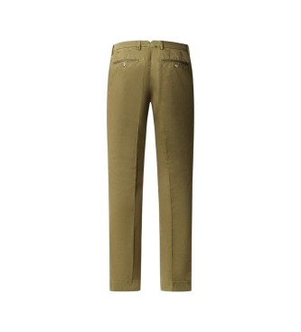 Hackett London Pantalón chino Kensington verde oliva