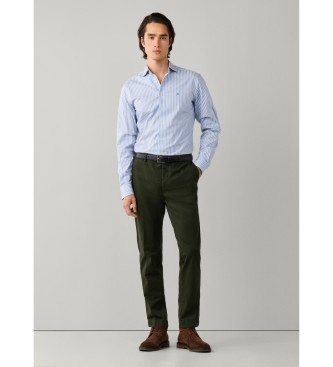 Hackett London Pantalón chino Kensington verde oscuro