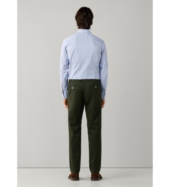 Hackett London Pantalón chino Kensington verde oscuro