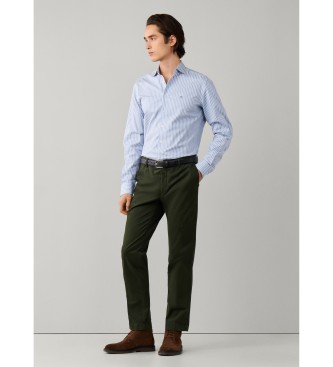 Hackett London Pantalón chino Kensington verde oscuro