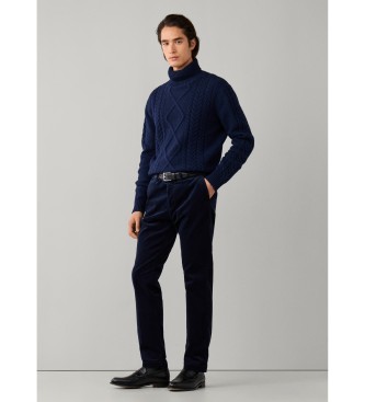 Hackett London Pantalone chino Pigment Cord blu navy
