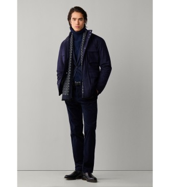 Hackett London Pantalone chino Pigment Cord blu navy