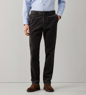 Hackett London Pantalón chino Pigment Cord gris