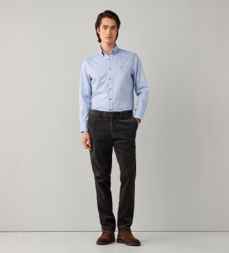 Hackett London Pantalón chino Pigment Cord gris