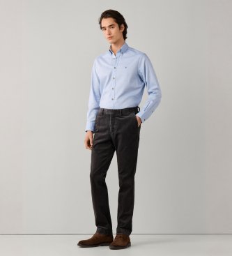 Hackett London Pantalón chino Pigment Cord gris