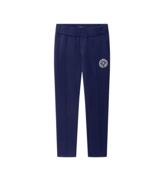 Hackett London Marineblauwe joggingbroek met Crest-print