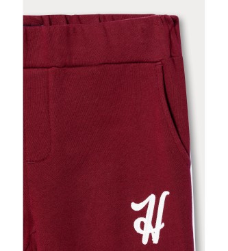 Hackett London Burgundy H Logo tracksuit bottoms